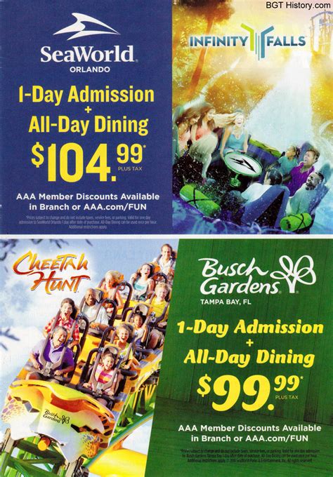 how much are busch garden tickets through aaa